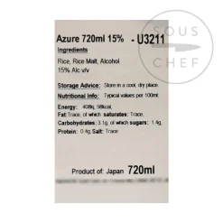 Best Azure Sake, 720ml Ingredients Brands|Japanese Ingredients