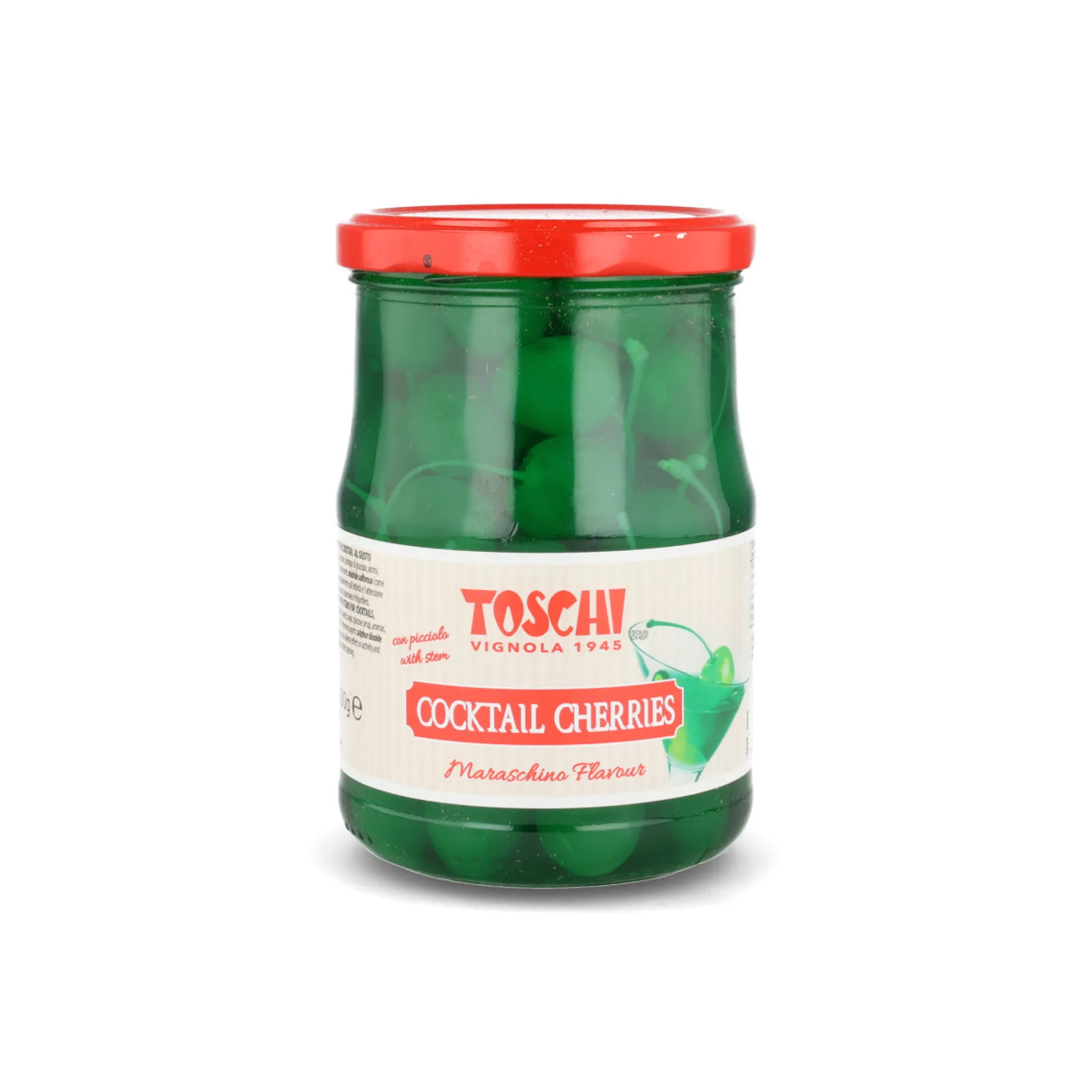 Outlet Green Cocktail Cherries, 630g Italian Ingredients|Baking Ingredients