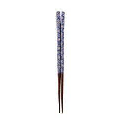 Clearance Traditional Japanese Lancewood Navy Asanoha Washi Chopsticks, 23cm Japanese Ingredients|Cutlery