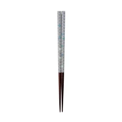 Clearance Traditional Japanese Lancewood Blue Seigaiha Washi Chopsticks, 23cm Tableware Brands|Japanese Ingredients