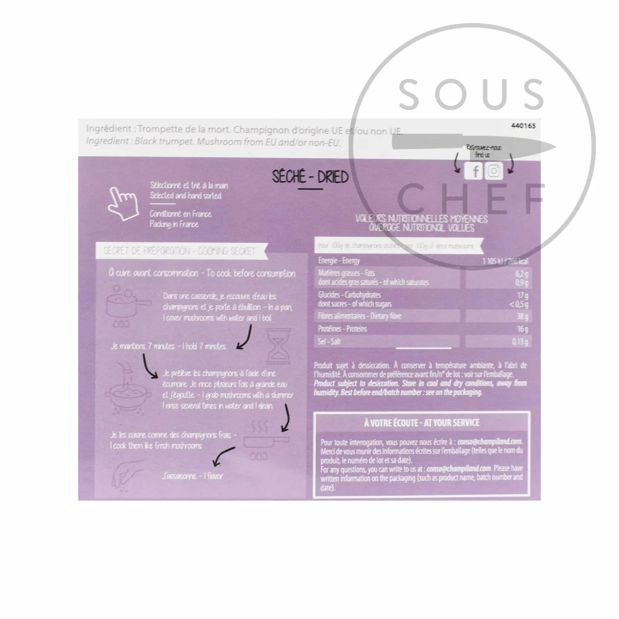 New Trompette Mushrooms, 500g Ingredients Brands|French Ingredients