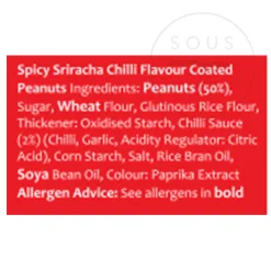 Crunchy Sriracha Peanuts, 140g Ingredients Brands|Snacks