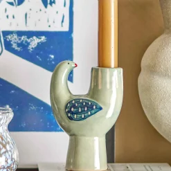 New Trudy Blue Bird Candle Holder Table Setting|Tableware Brands