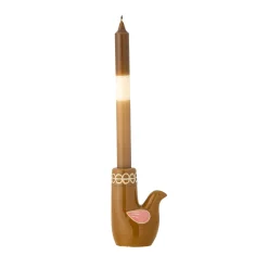 Clearance Trudy Brown Bird Candle Holder Table Setting|Tableware Brands