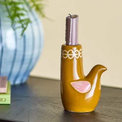 Clearance Trudy Brown Bird Candle Holder Table Setting|Tableware Brands