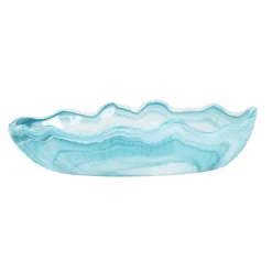 Best Turquoise Marble Glass Bowl, 21x14cm Tableware Brands|Crockery & Dinnerware