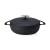 Outlet Black Japanese Lightweight Cast Iron Shallow Casserole, 24cm Japanese Ingredients|Pots & Pans