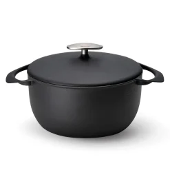 Clearance Black Japanese Lightweight Cast Iron Dutch Oven, 22cm Japanese Ingredients|Pots & Pans