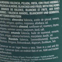 Valencia Fried Almonds with Mediterranean Herbs, 125g Ingredients Brands|Spanish Ingredients