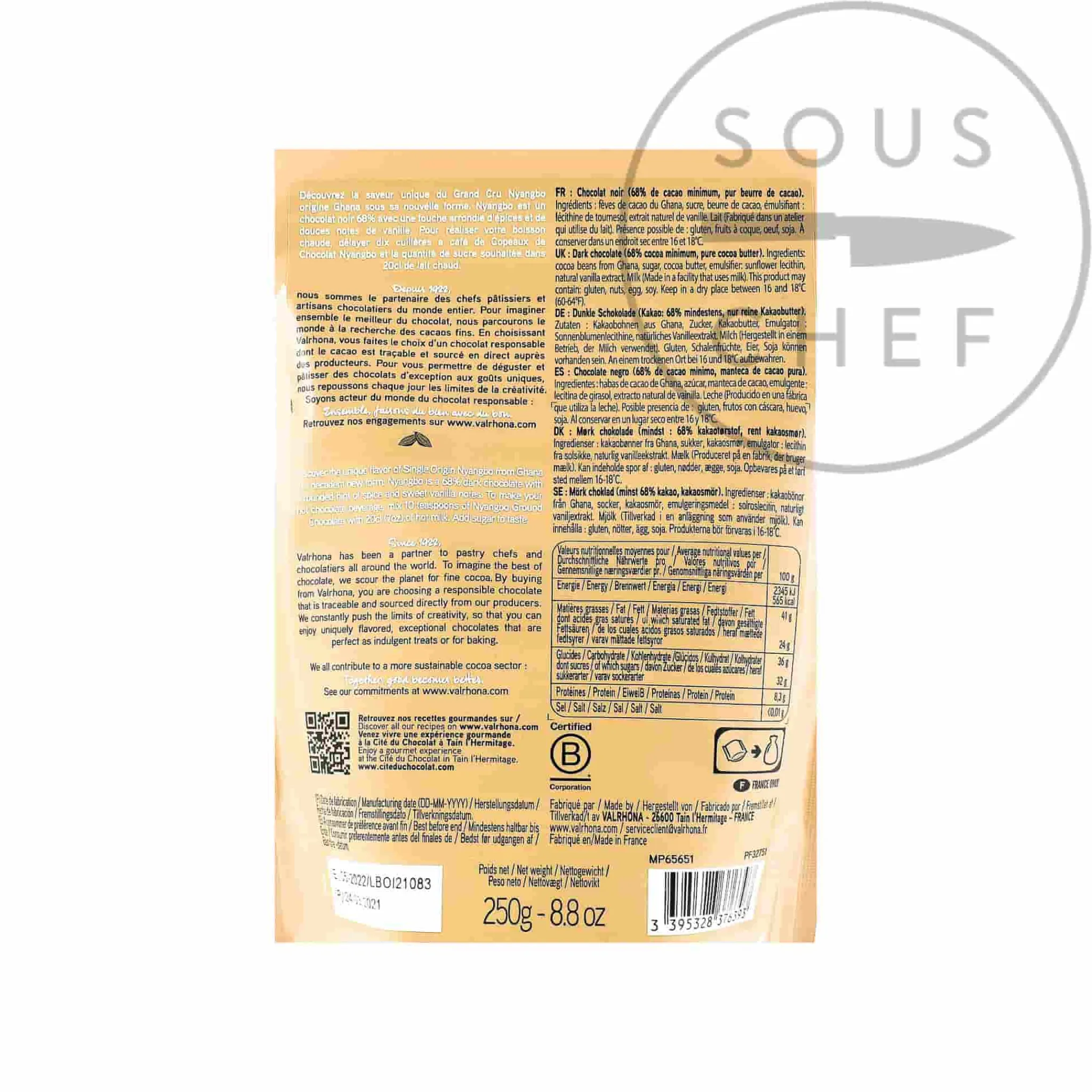 Discount Nyangbo Ground Chocolate, 250g Ingredients Brands|French Ingredients
