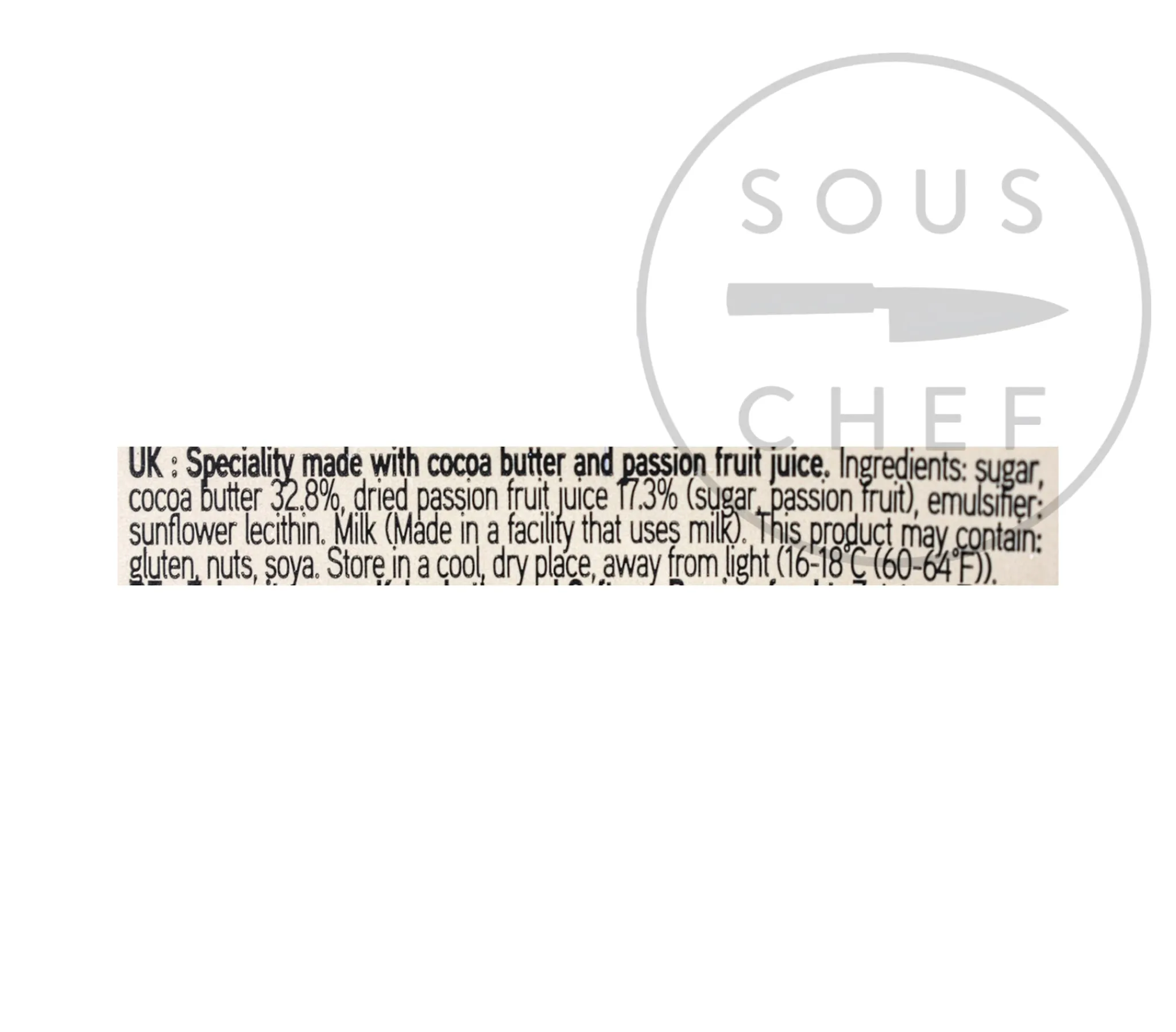 Online Passion Fruit Inspiration - Couverture, 250g Ingredients Brands|French Ingredients