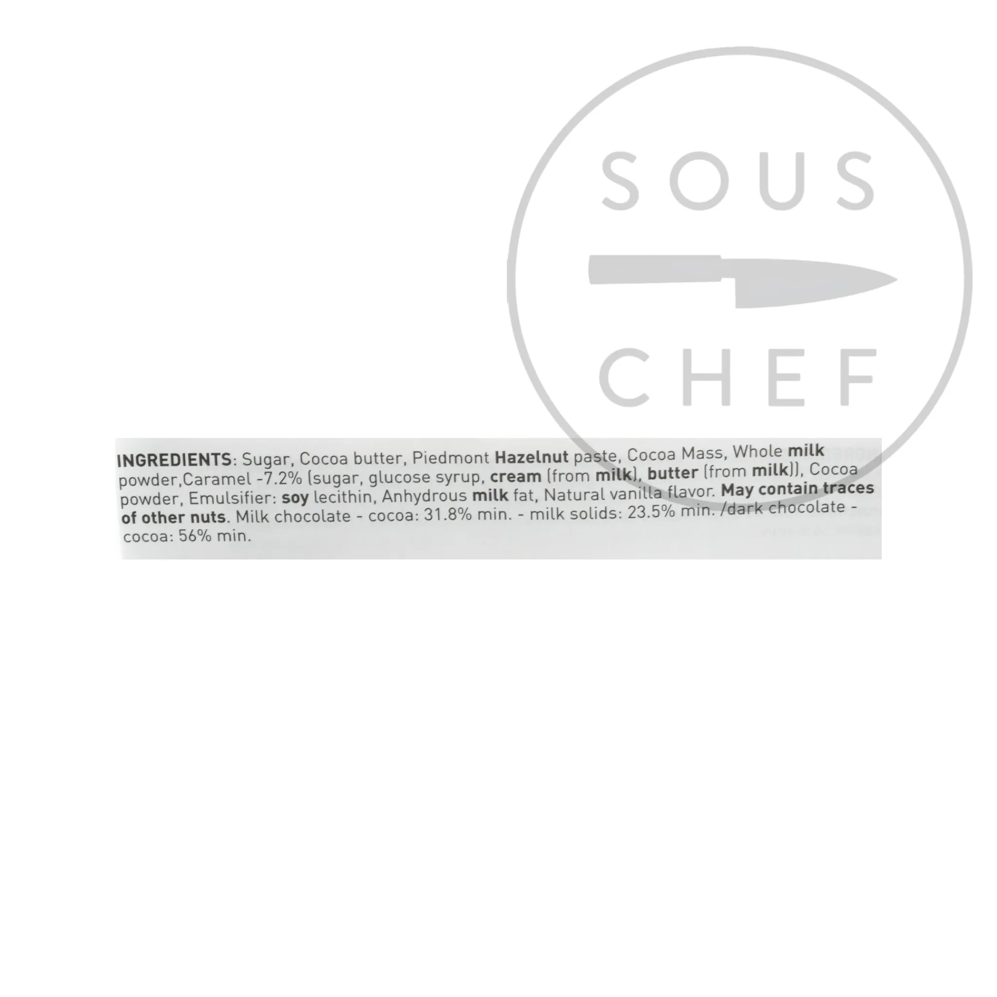 Outlet Nougatine Chocolate, Cigar 100g Ingredients Brands|Italian Ingredients