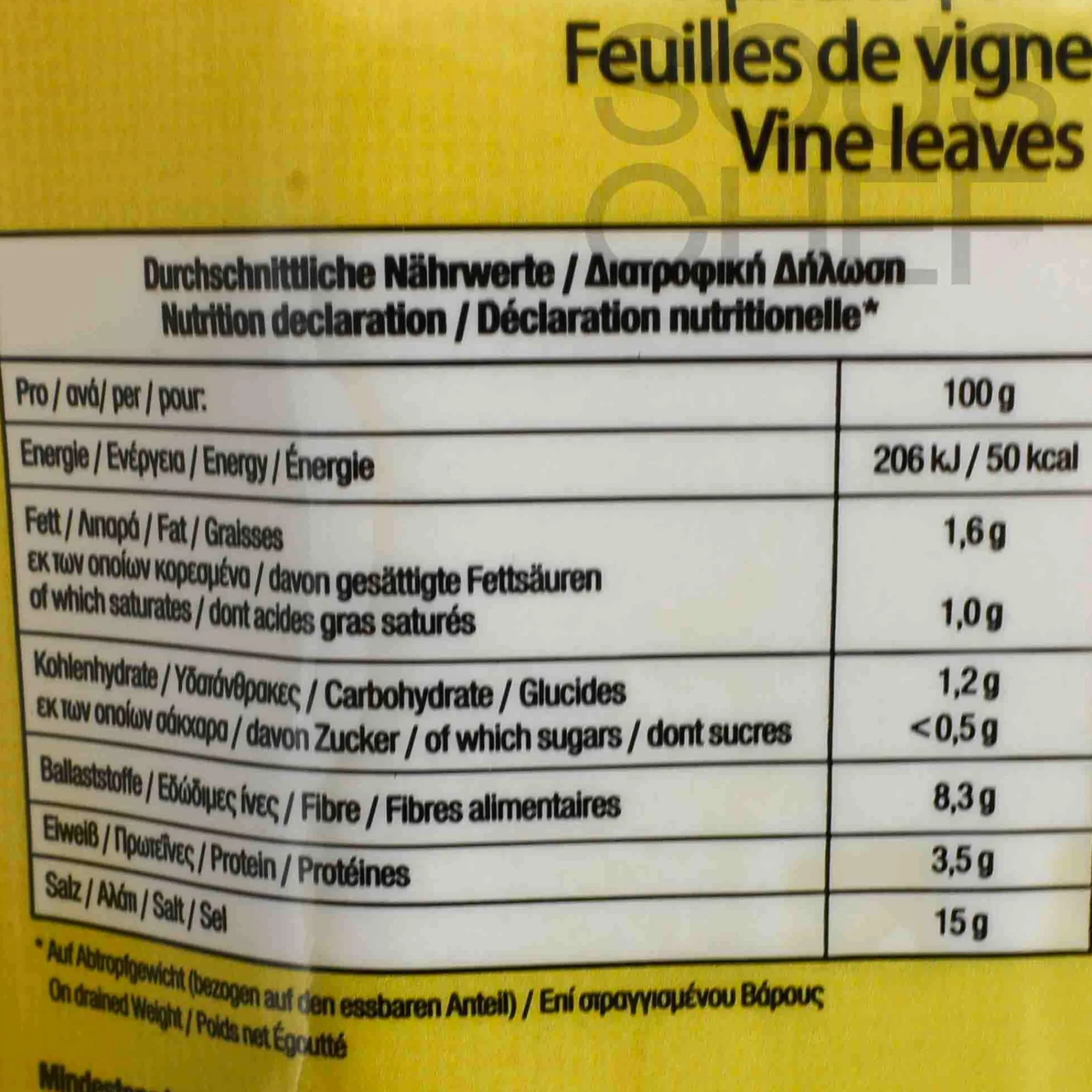 Best Vine Leaves in Brine, 420g Vegetables|Ingredients Brands