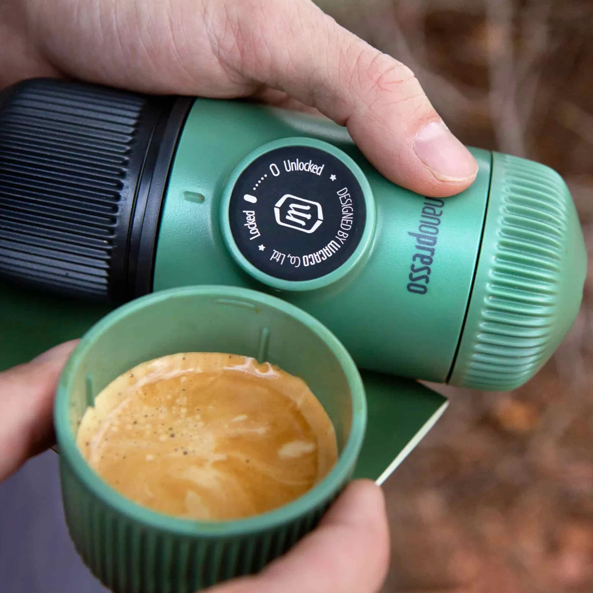 Sale Nanopresso Moss Green Elements Handheld Espresso Maker Tableware Brands