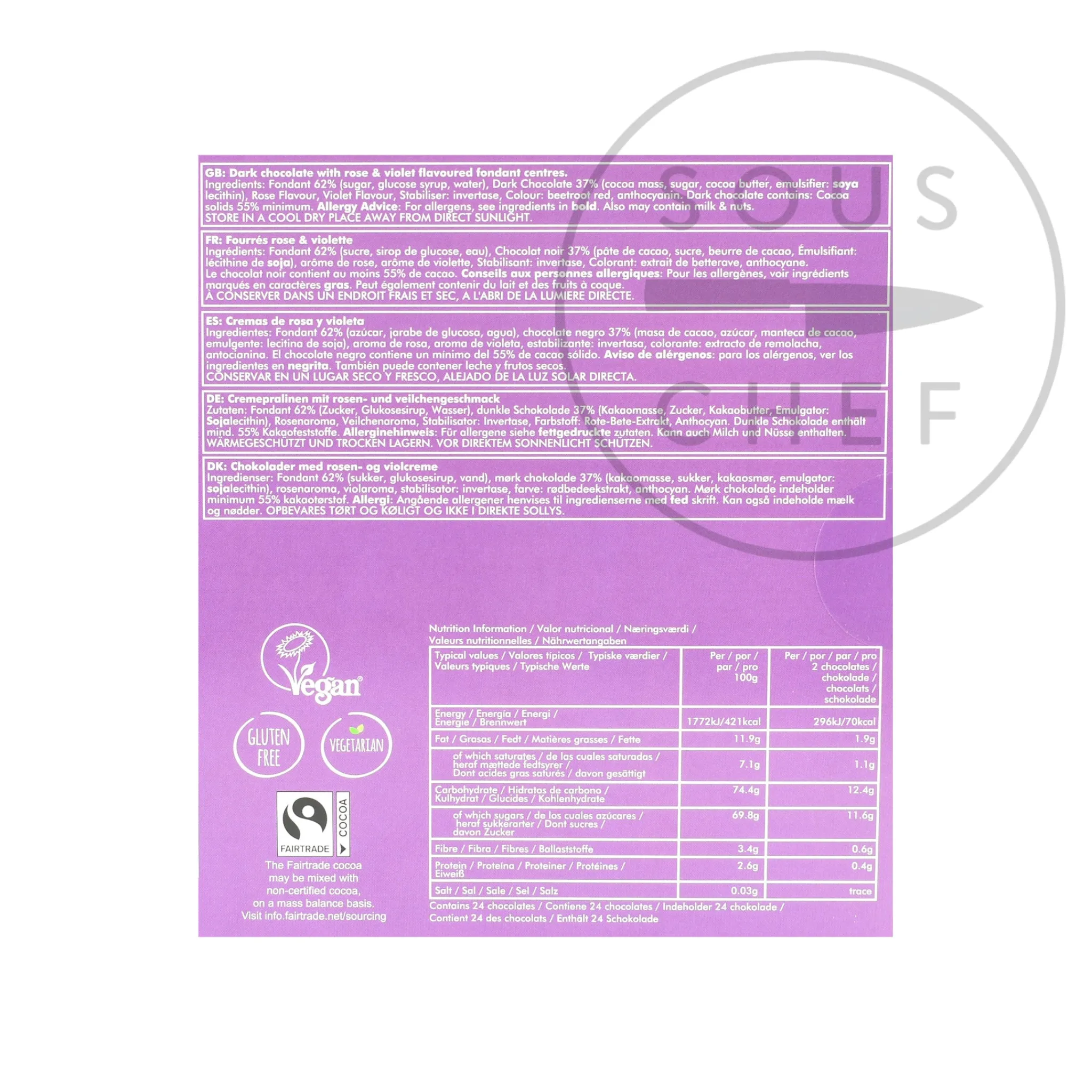Discount Rose & Violet Creams, 200g Ingredients Brands|Chocolate & Sweets
