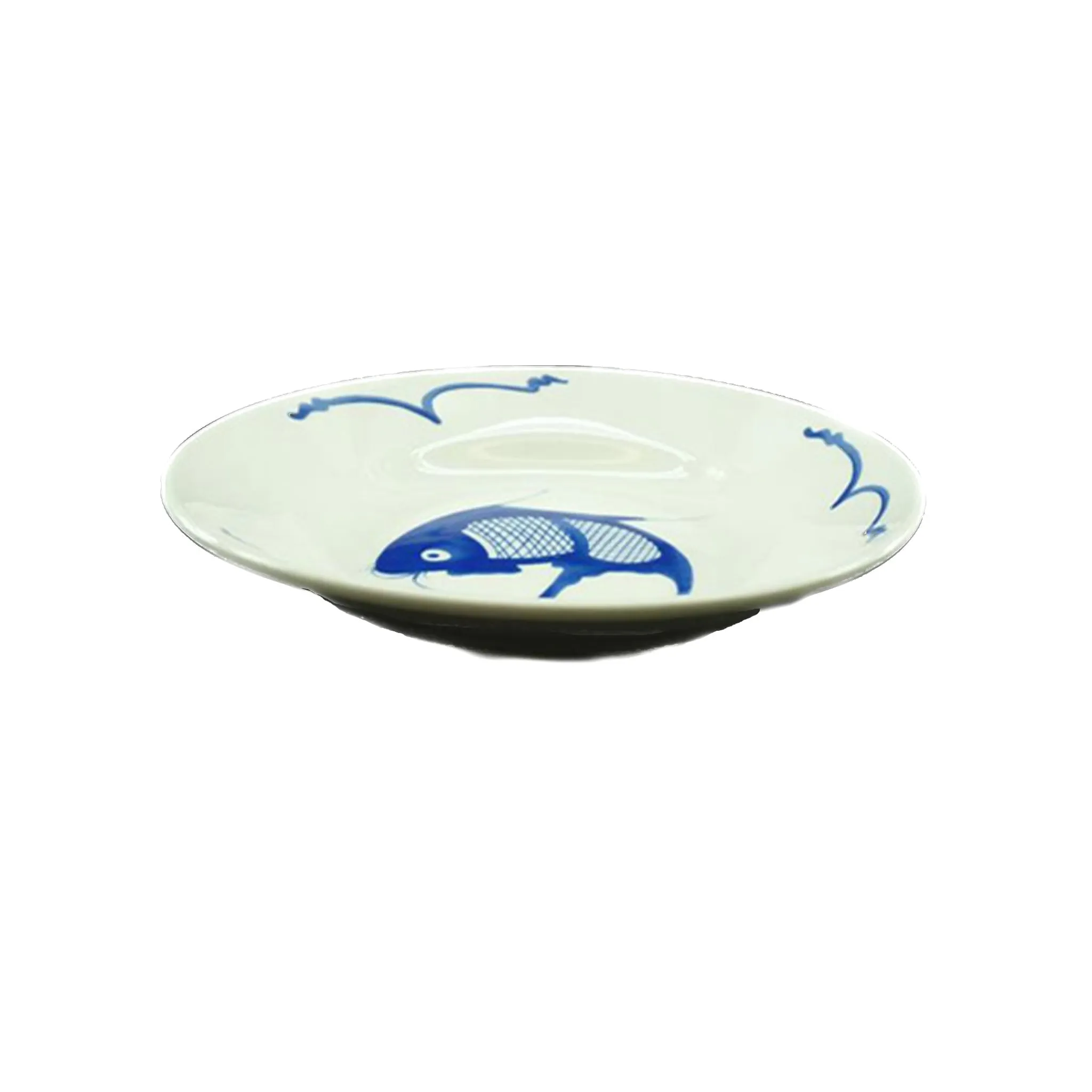 Outlet White & Blue Carp Deep Plate, 20cm Chinese Ingredients|Tableware Brands