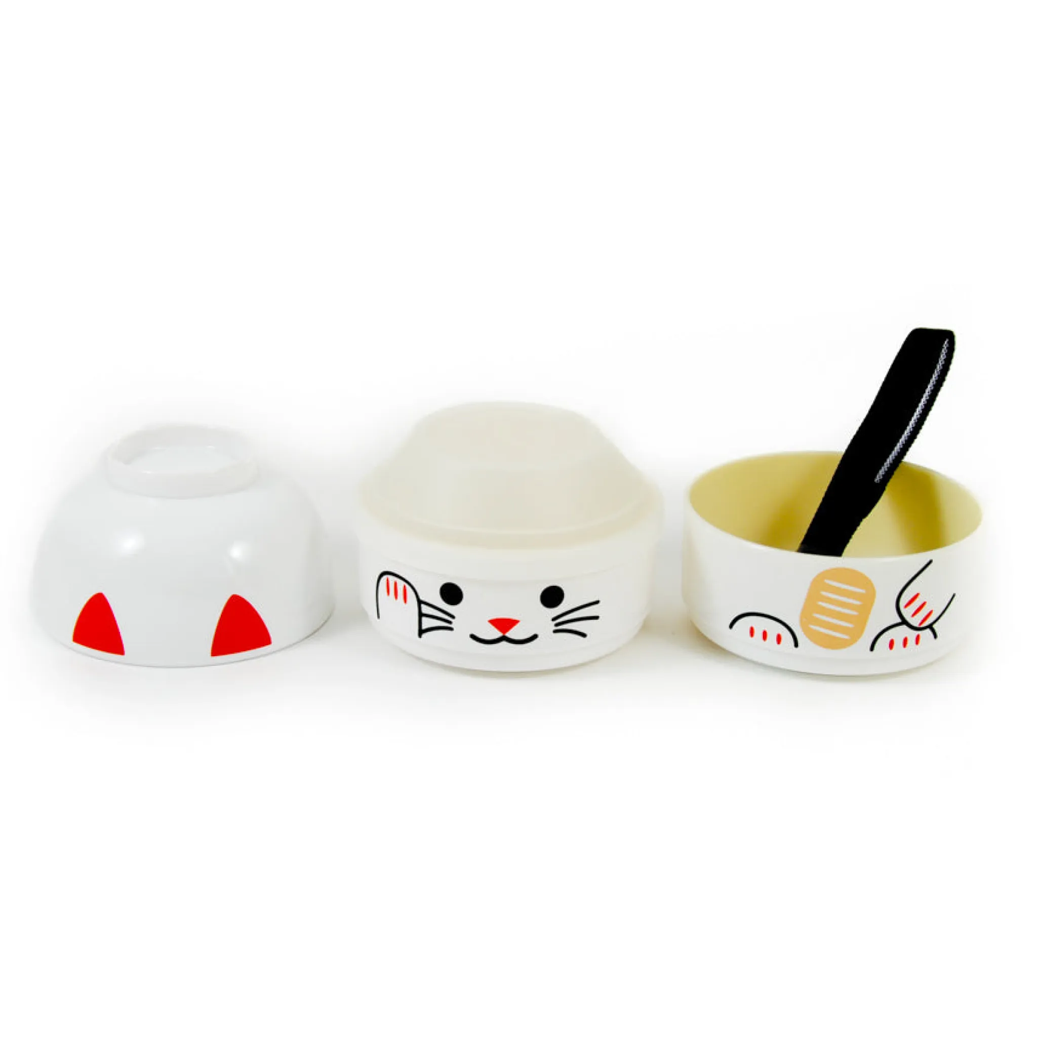 White Manekineko Bento Box, 640ml Tableware Brands|Japanese Ingredients