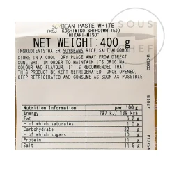Sale White Miso Paste, 400g Japanese Ingredients|Sauces & Condiments