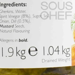 Best Whole Gherkins with Dill in Sweet Vinegar, 1.9kg Ingredients Brands|Vegetables