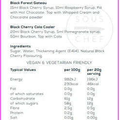 Online Premium Black Cherry Syrup, 750ml Ingredients Brands|Made In The Uk