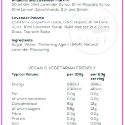 Online Premium Lavender Syrup, 750ml Ingredients Brands|Made In The Uk