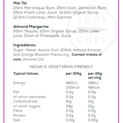 New Premium Orgeat Syrup, 750ml Ingredients Brands|Made In The Uk