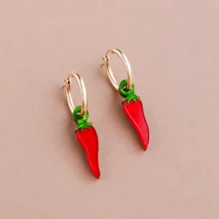 Chilli Pepper Hoop Earrings Tableware Brands