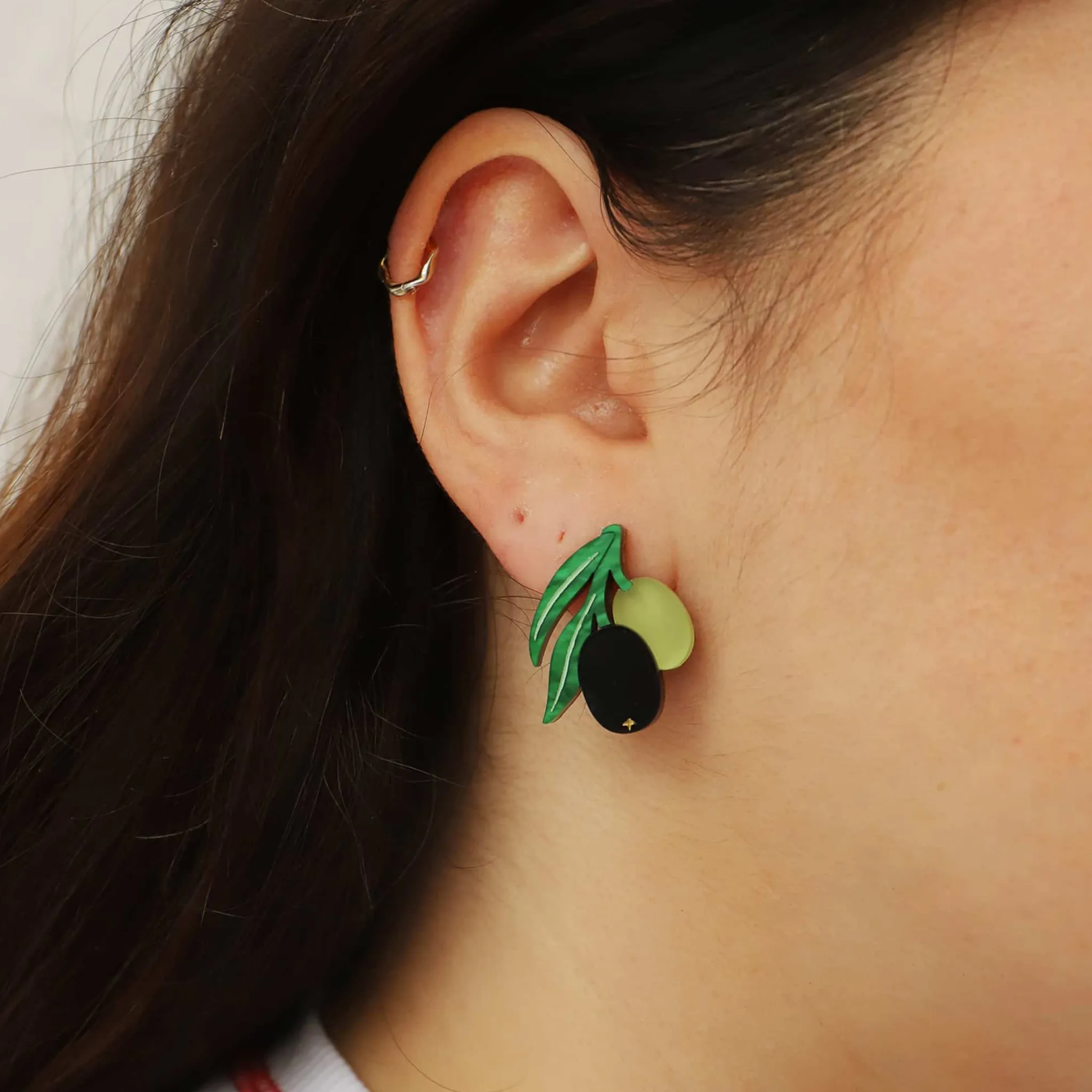 Olive Stud Earrings Tableware Brands