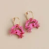 New Pink Crab Hoop Earrings Tableware Brands