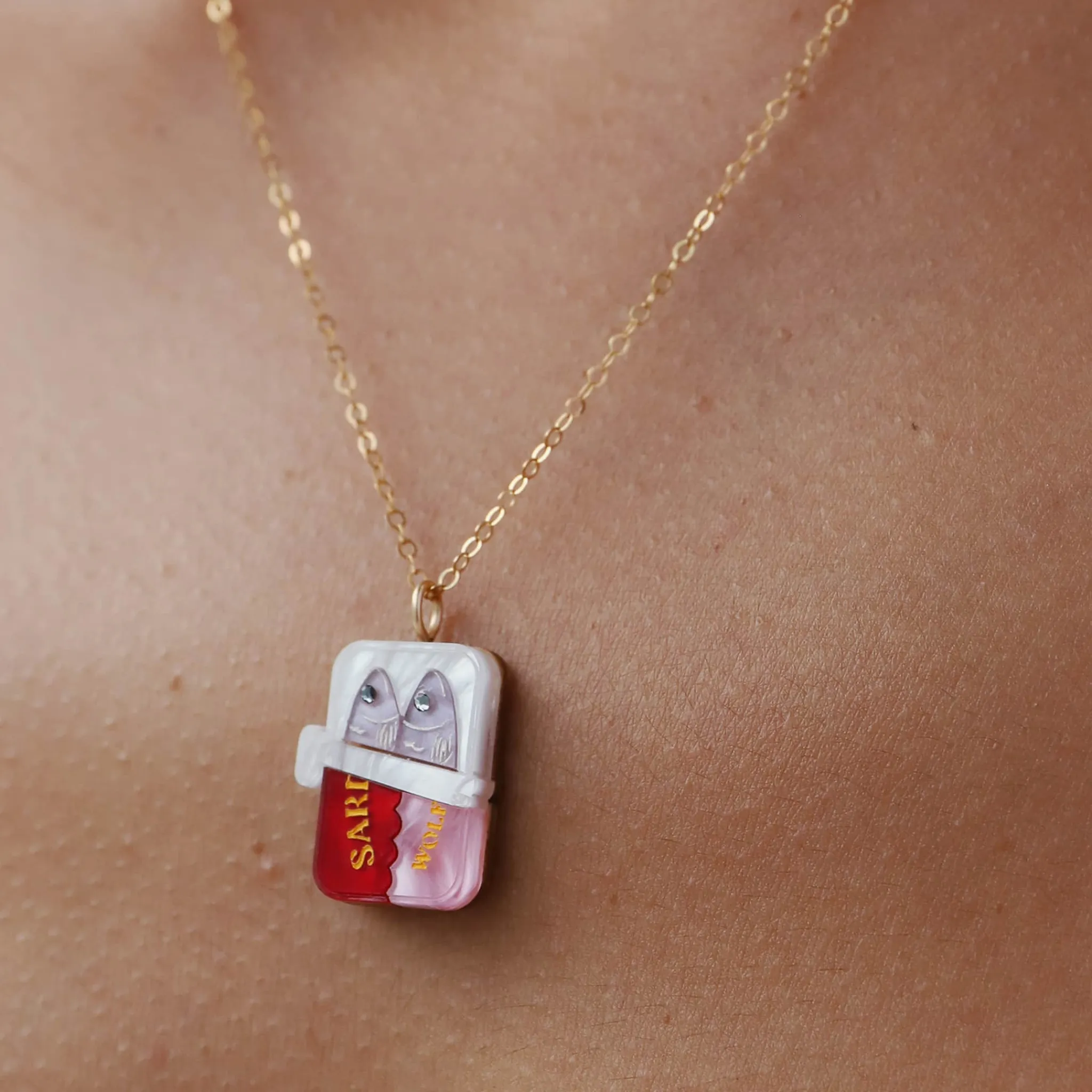 Discount Tin of Sardines Necklace Tableware Brands