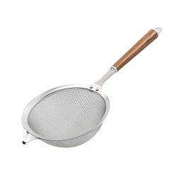 Sale Wood Handle Stainless Steel Mesh Strainer Kitchen Tools & Utensils