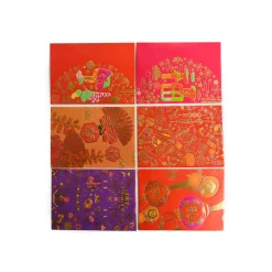 Discount 6x Small Purple & Red Envelopes Chinese Ingredients