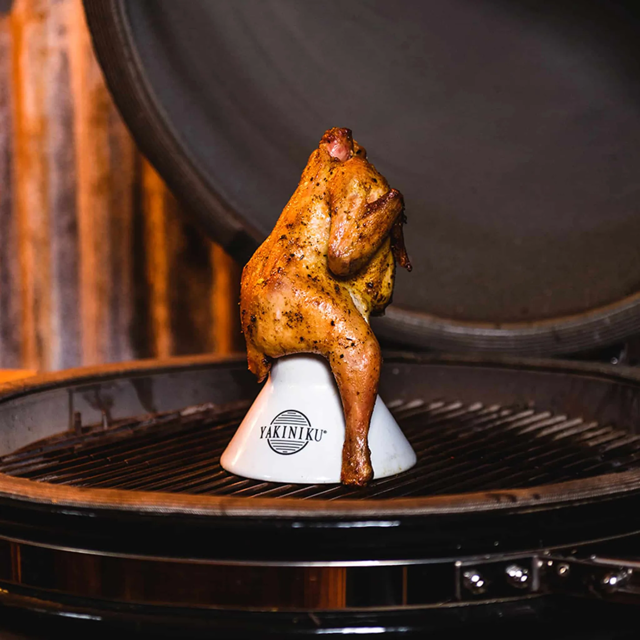 Outlet Ceramic Sitting Chicken Roaster Bbq & Smoking