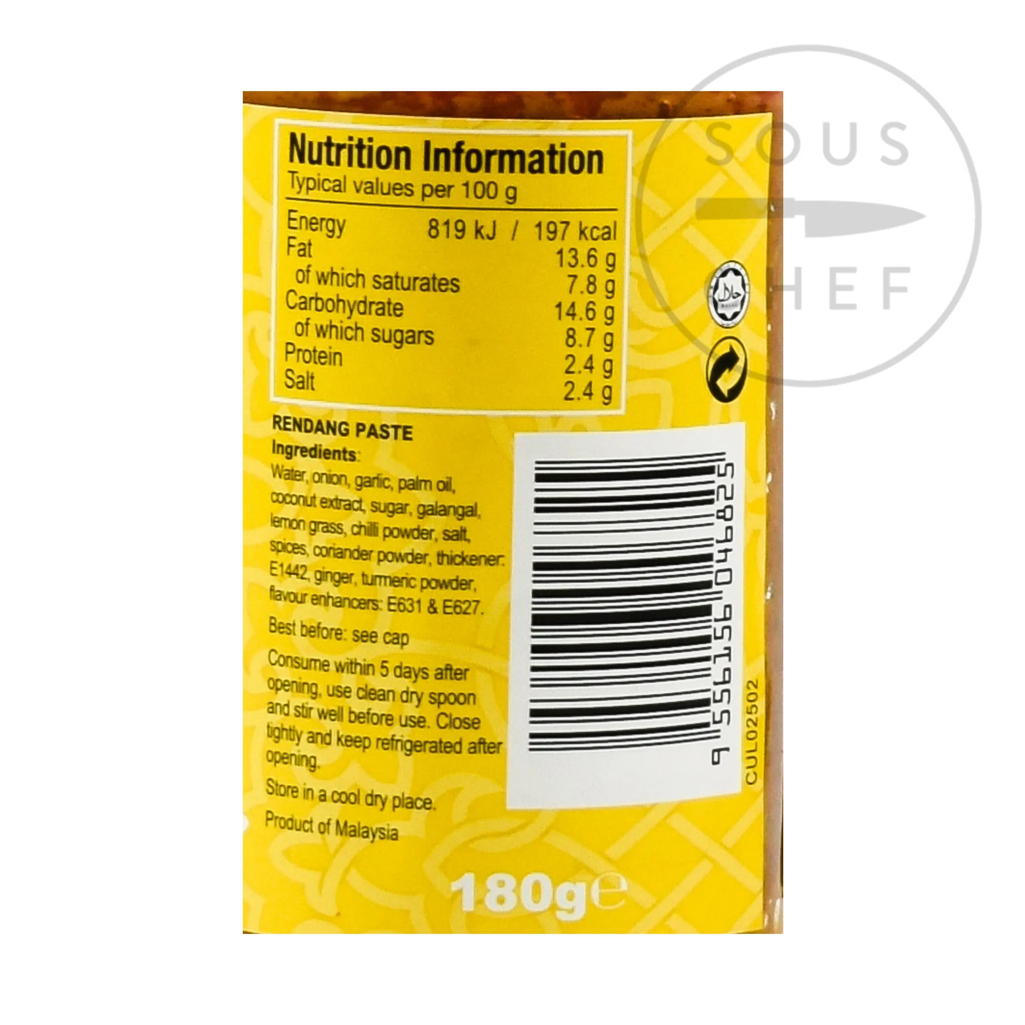 New Malaysian Rendang Paste, 150ml Ingredients Brands|Southeast Asian Ingredients