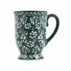 Outlet Yesil Ve Beyaz Boyali Mug with Foot, 300ml Tableware Brands