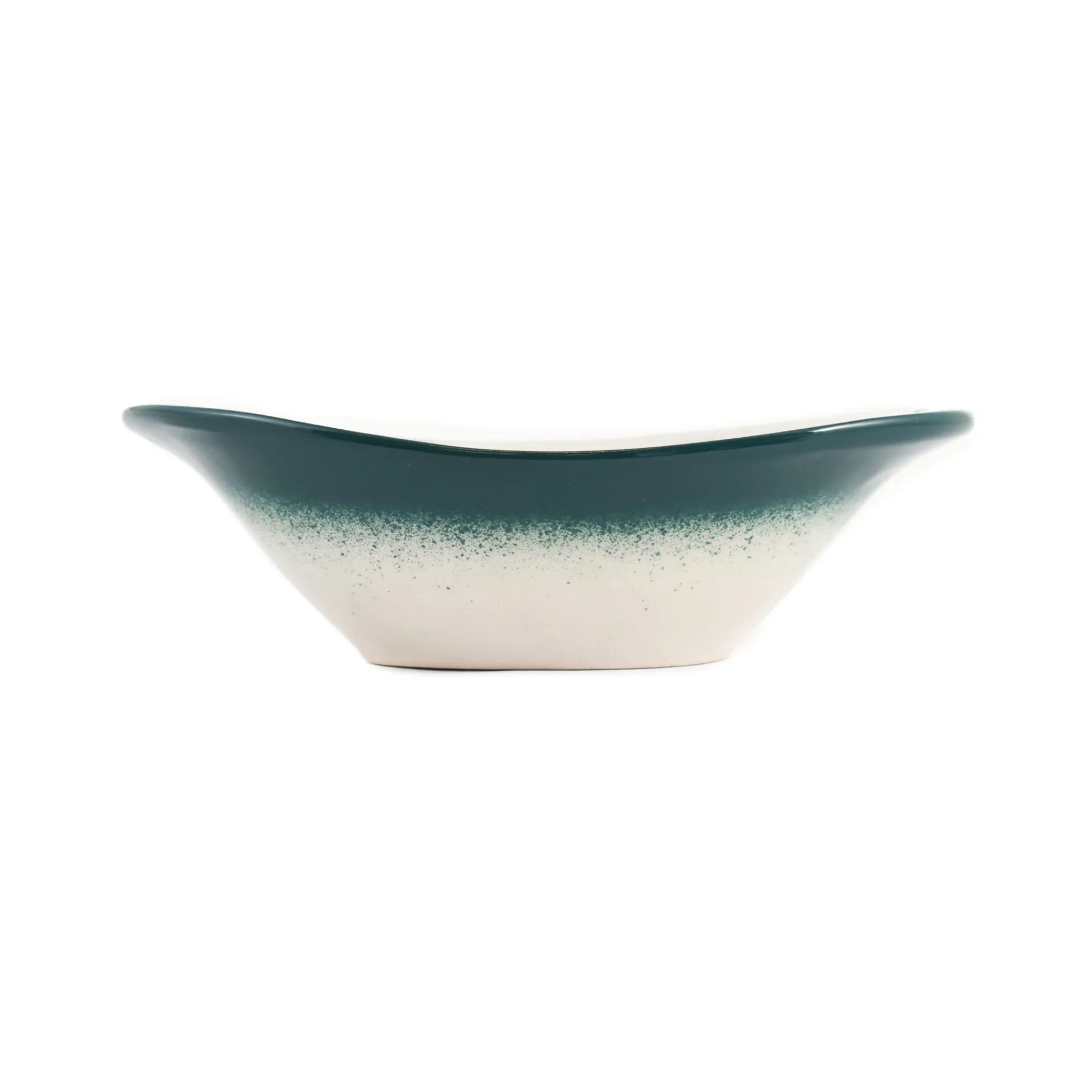 Outlet Yesil Ve Beyaz Boyali Oval Bowl, 16cm Tableware Brands|Crockery & Dinnerware