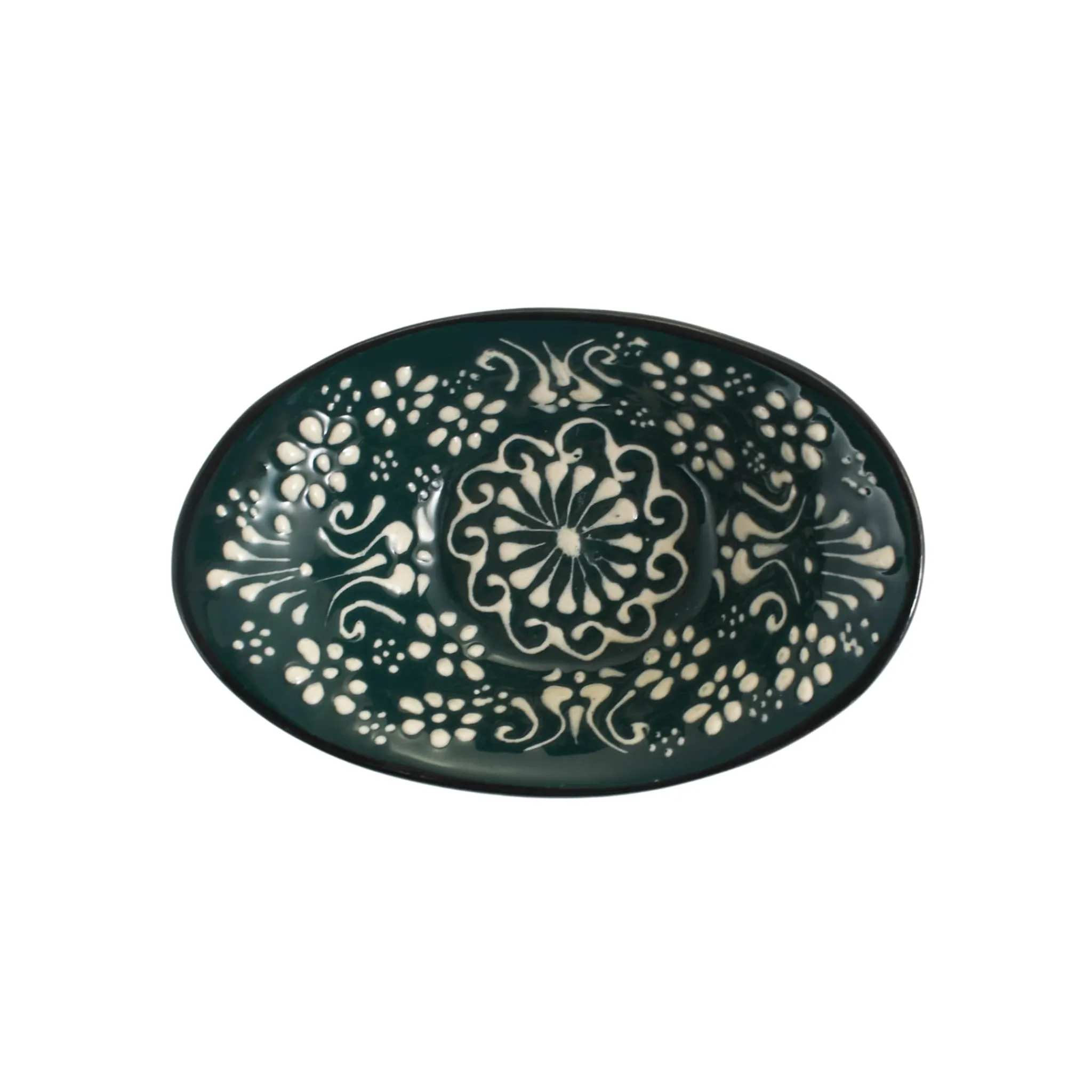 Discount Yesil Ve Beyaz Boyali Oval Bowl, 12.5cm Tableware Brands|Crockery & Dinnerware