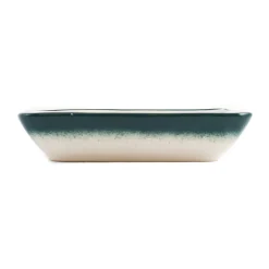 Sale Yesil Ve Beyaz Boyali Rectangular Serving Dish, 18x13cm Tableware Brands