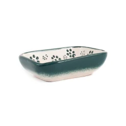 New Yesil Ve Beyaz Boyali Rectangular Sauce Dish, 10.5x8cm Tableware Brands|Crockery & Dinnerware