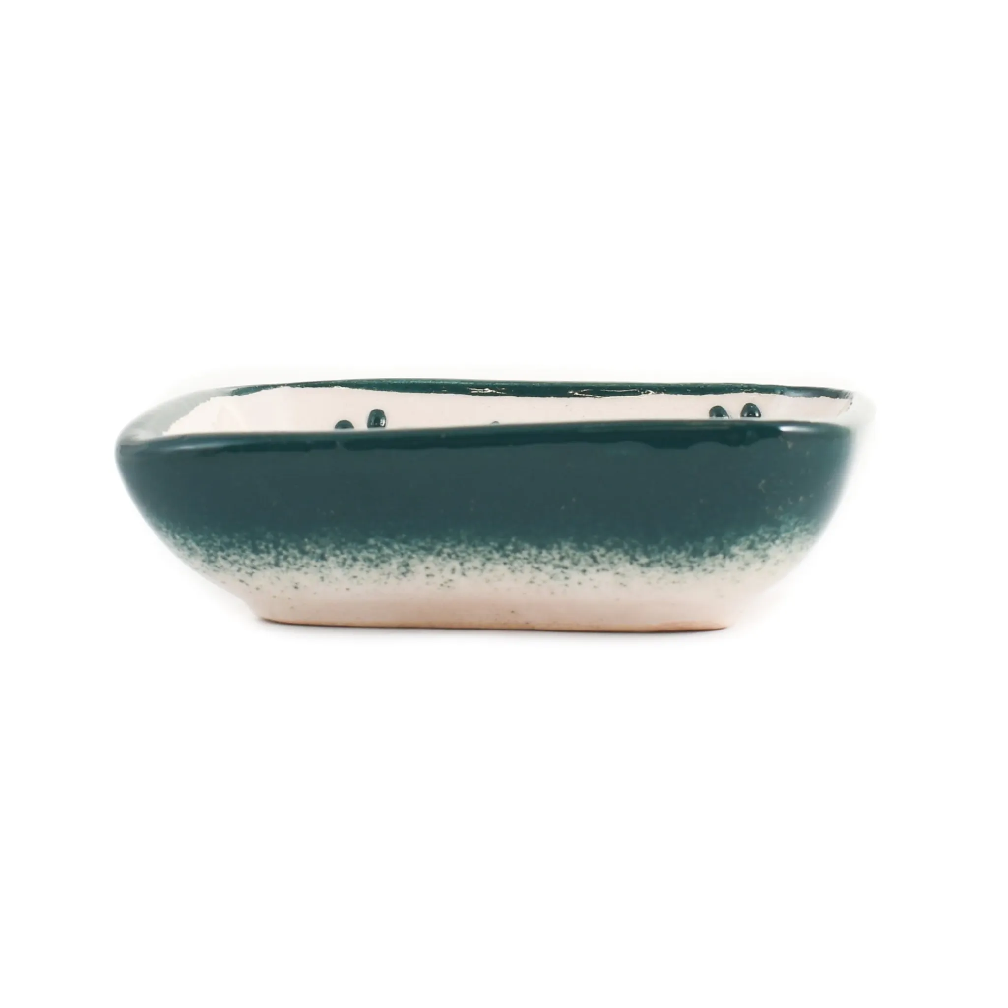 New Yesil Ve Beyaz Boyali Rectangular Sauce Dish, 10.5x8cm Tableware Brands|Crockery & Dinnerware