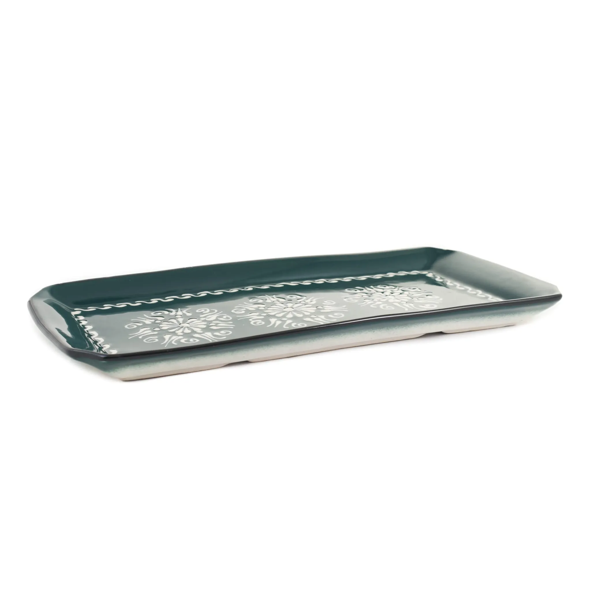 Discount Yesil Ve Beyaz Boyali Serving Tray, 34x16.5cm Tableware Brands|Serveware