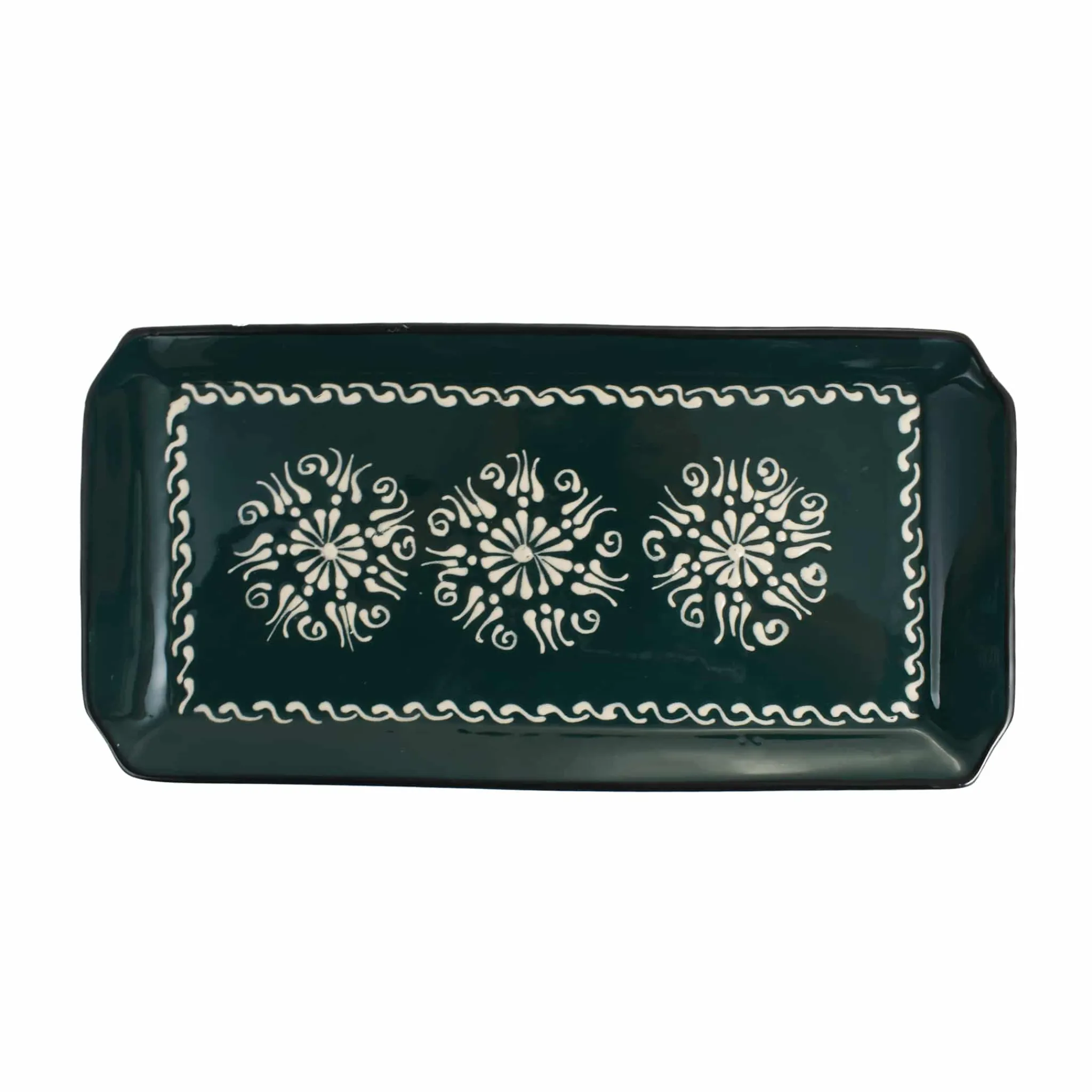Discount Yesil Ve Beyaz Boyali Serving Tray, 34x16.5cm Tableware Brands|Serveware