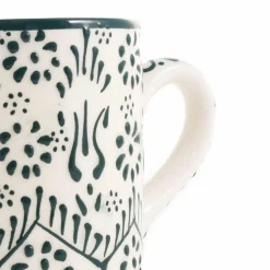 Clearance Yesil Ve Beyaz Boyali Straight Mug, 325ml Tableware Brands