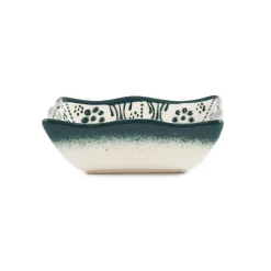 Yesil Ve Beyaz Boyali Wavy Edge Sauce Dish, 11.5cm Tableware Brands|Crockery & Dinnerware