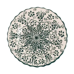 Clearance Yesil Ve Beyaz Boyali Wavy Side Plate, 19cm Tableware Brands|Plates
