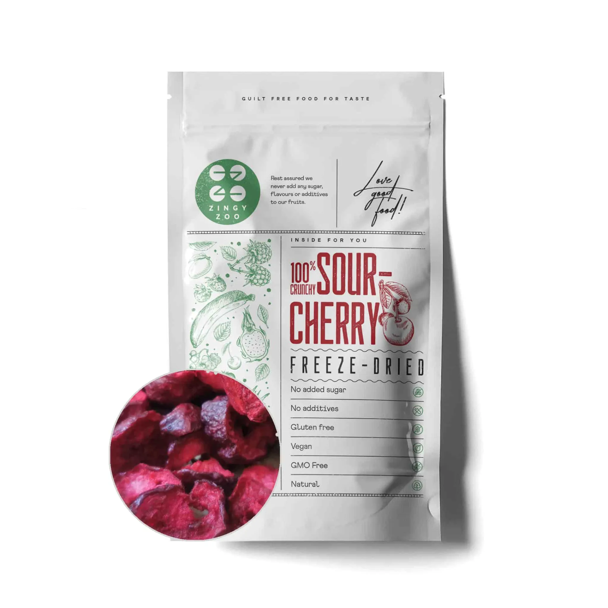 Freeze Dried Sour Cherry Pieces, 100g Ingredients Brands|Baking Ingredients