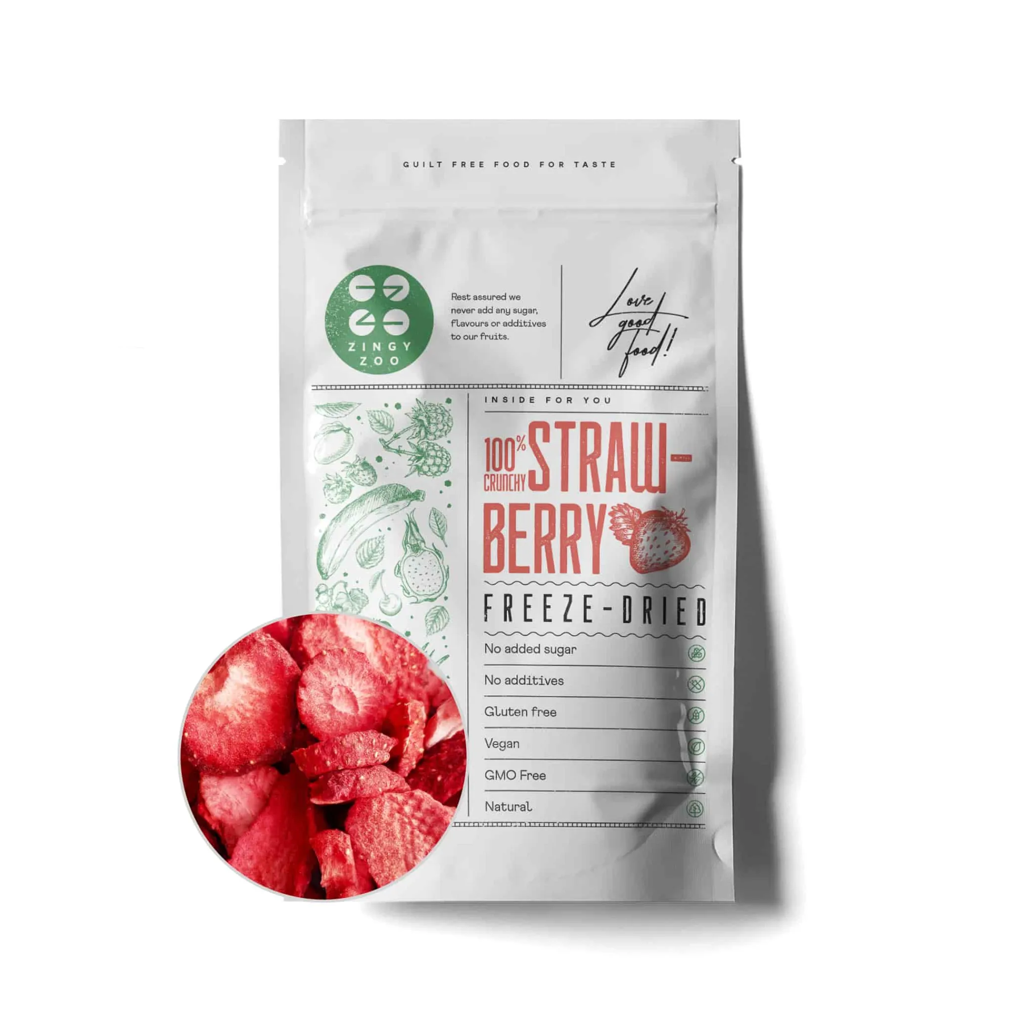 Sale Freeze Dried Strawberry Slices, 90g Ingredients Brands|Baking Ingredients