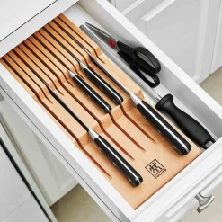 Sale Beechwood 12 Slot Knife Storage Kitchen Knives